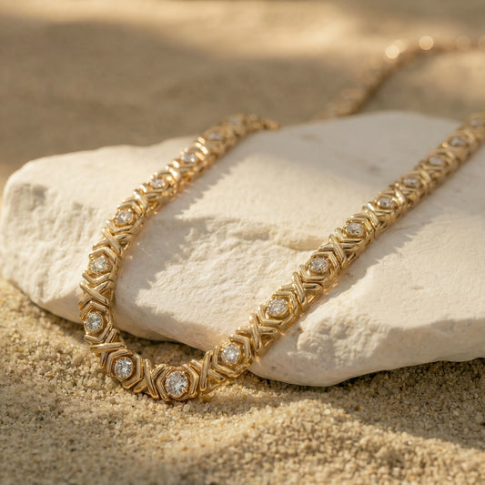 Nostalgia Chunky Tennis Necklace